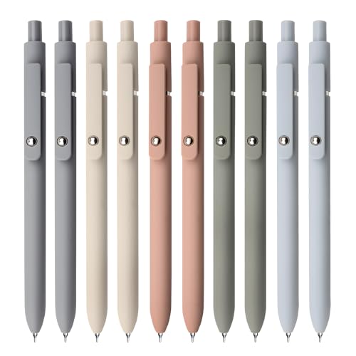 Gel Pens 10Pcs 0.5mm Black Ink Pens Fine Point Smooth Writing Pens (10 Count)