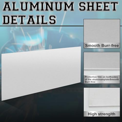 4 Pack 5052 Aluminum Sheet Metal 6" x 12" Aluminum Plate 1 (4 Count)