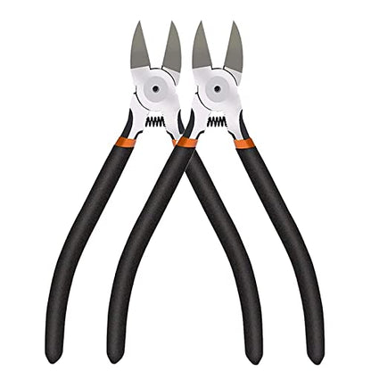 Wire Snips Floral Wire Cutter Jewelry Wire Snippers 6 Inches 2 Pack Flush Cut Pliers Side Cutters Metal Cutting Tool for Crafting (2 Count)