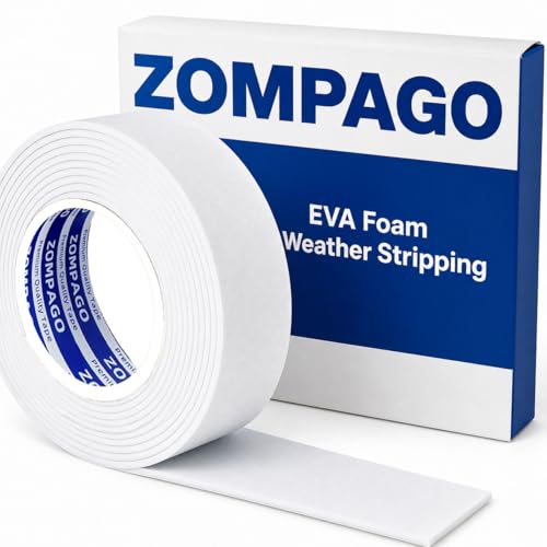Single Sided Foam Weather Stripping Seal Tape White