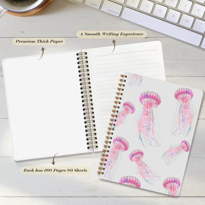 Jellyfish College Ruled Spiral Notebook Jelly Fish Journal for Women
