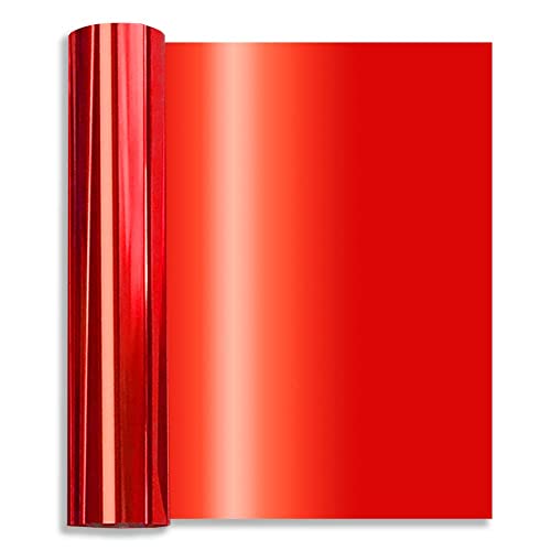 Red Foil HTV Metallic Heat Transfer Vinyl Roll 12" x 6FT for All Cutter Machine