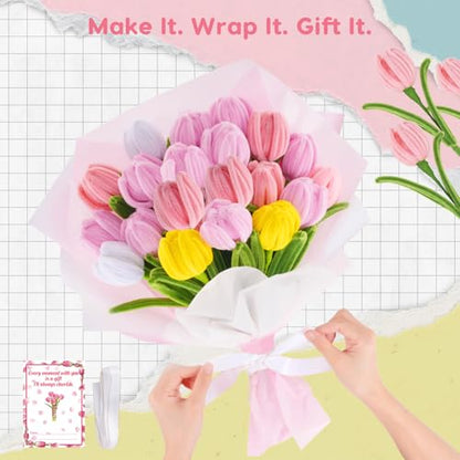 600PCS Pipe Cleaners Flower Kit (600 Count)