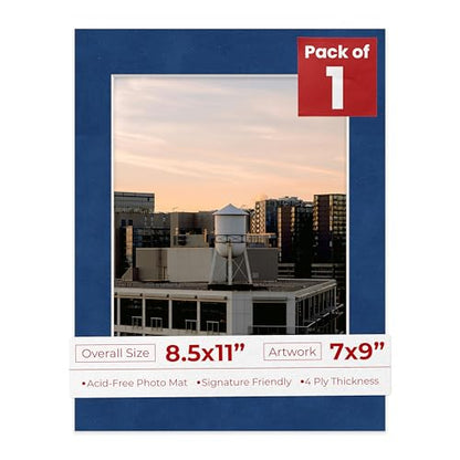 8.5x11 Mat Bevel Cut for 7x9 Photos
