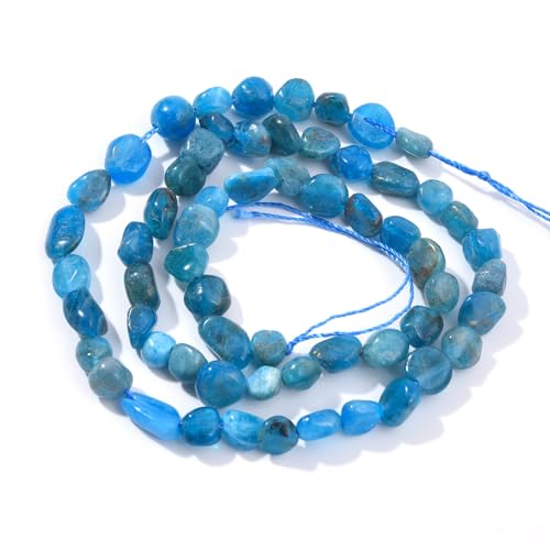 Blue Apatite Pebble Nugget Oval Free Tumbled Stone 6