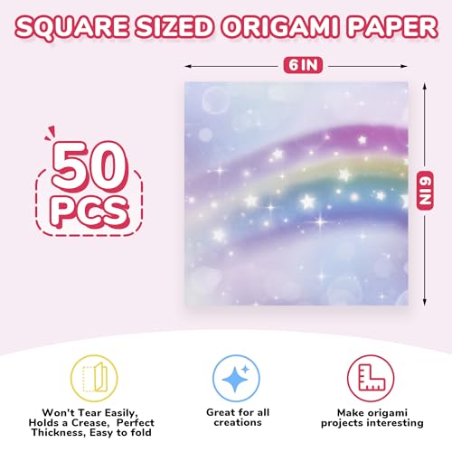 Dreamy Fantasy Patterned Origami Paper (50 Count)