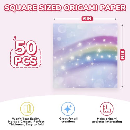 Dreamy Fantasy Patterned Origami Paper (50 Count)