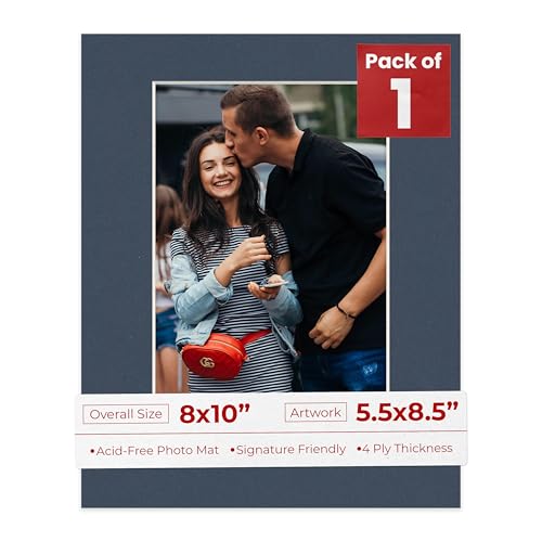 8x10 Mat Bevel Cut for 5.5x8.5 Photos