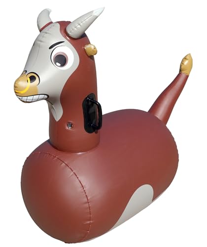 Hop N Go Inflatable Bull Riding Bouncy Hopping Toys for Kids Ages 5+ (2 Count)