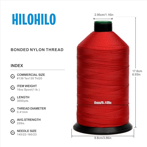Extra Strong Bonded Nylon Thread #138 Tex135