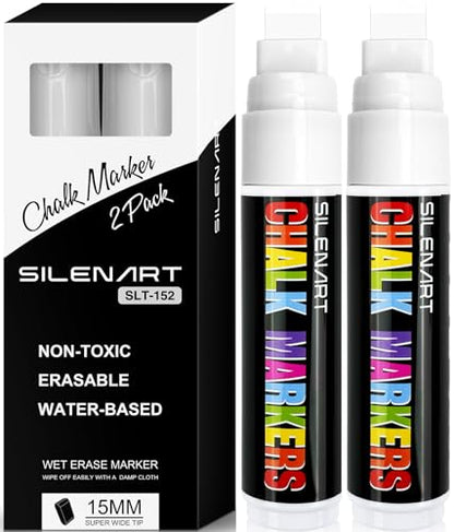 White Chalk Markers (2 Count)