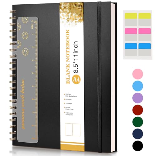 Blank Spiral Notebook Journal 8.5” x 11”