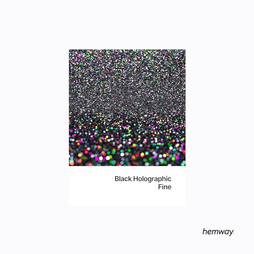 Resin Glitter Black Holographic 100g Fine (3.5274 Ounce)