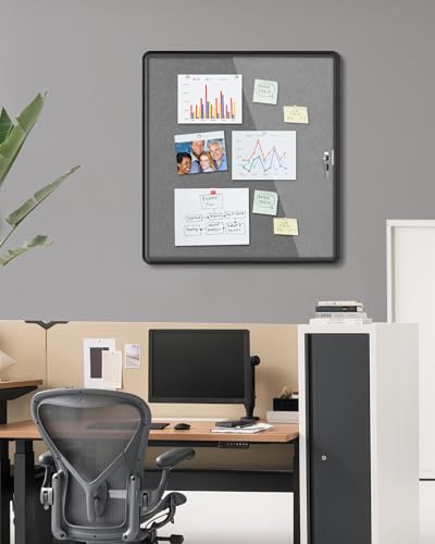 28"x26" Enclosed Bulletin Board