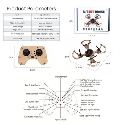 DIY Mini Wooden RC Drone Kits