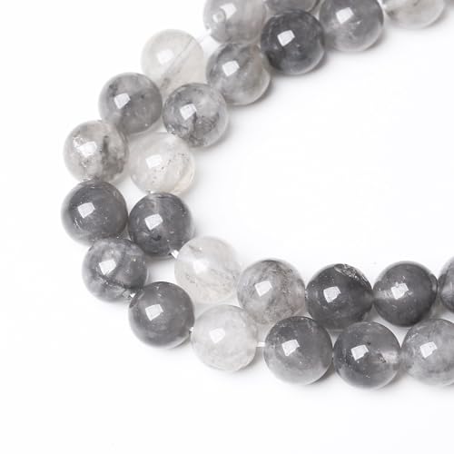 90pcs 4mm Natural Grey Cloud Crystal Stone Beads for Jewelry Making Energy Healing Power Stone Beads DIY Bracelet Necklace Accessories 15"