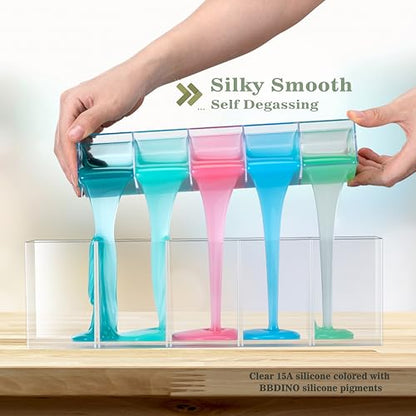 Platinum Liquid Silicone Mold Making Kit 15A Clear 4.4 Lbs