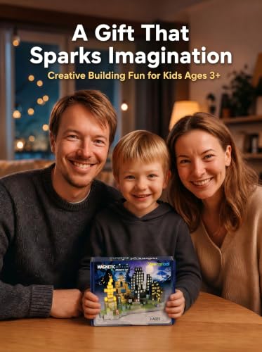 137PCS Magnetic Building Blocks with Lights (137 Count)