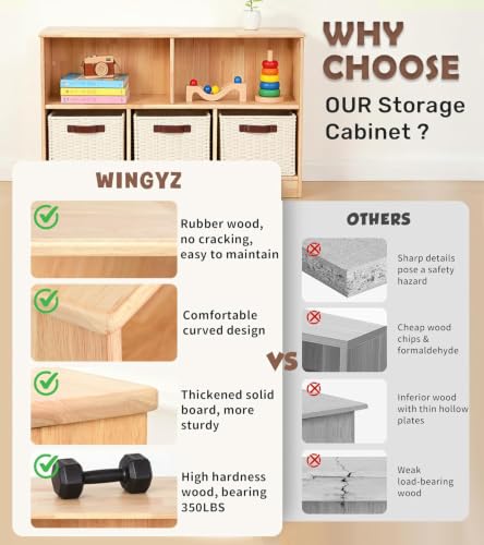 Rubber Wood Montessori Shelf