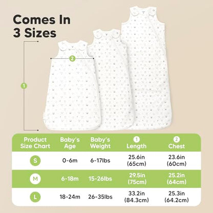 2 Pack Organic Baby Sleep Sacks