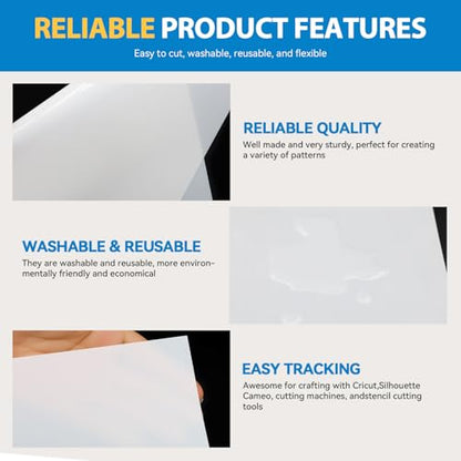 16 Pack 7.5mil Mylar Stencil Sheets 12x12 Inch Template Material for Crafts (16 Count)