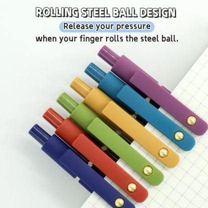 6 Pcs Gel Pens 0.5mm Quick Dry Black Ink Pens Fine Point Smooth Writing Pens (6 Count)