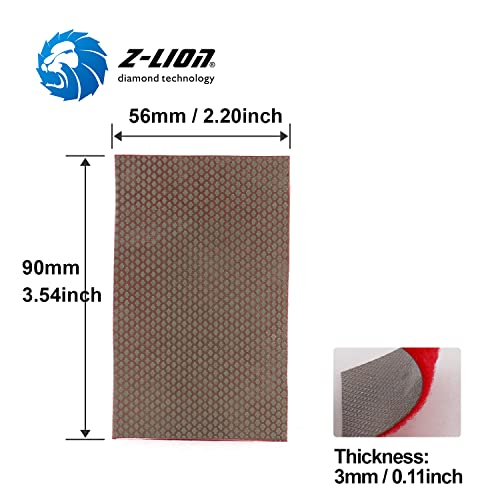 Diamond Abrasive Paper Sheets 400 Grit Diamond Sandpaper Nylon Back for Grinding Stone Glass Ceramic