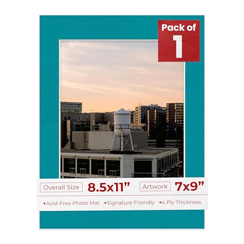 8.5x11 Mat Bevel Cut for 7x9 Photos