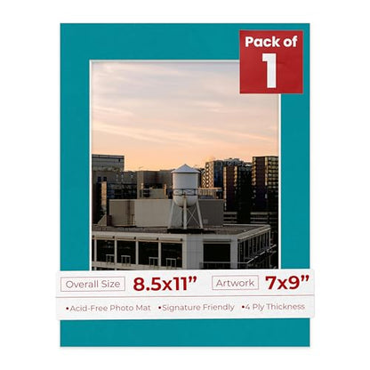 8.5x11 Mat Bevel Cut for 7x9 Photos