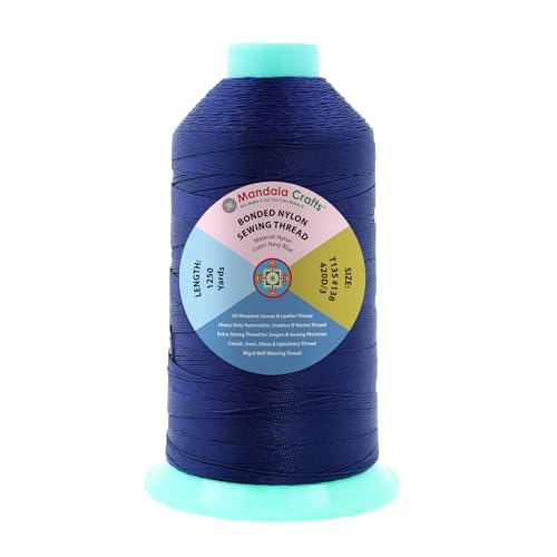 Size 138 420D T135 Navy Blue Bonded Nylon Thread