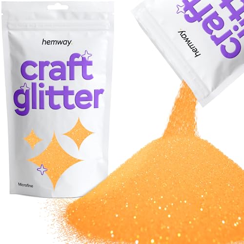 Craft Glitter Fluorescent Orange 100g Microfine Glitter