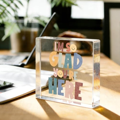 Positive Affirmation Desk Decor Acrylic Sign 4X4 Inch