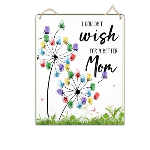Dandelion DIY Fingerprint Art Hanging Sign