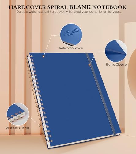 Blank Spiral Notebook Journal 8.5” x 11”