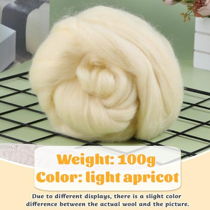 3.53oz Needle Felting Wool Roving Wool for Felting Wool Felting Supplies