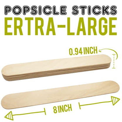 8" Jumbo Craft Sticks (60 Count)