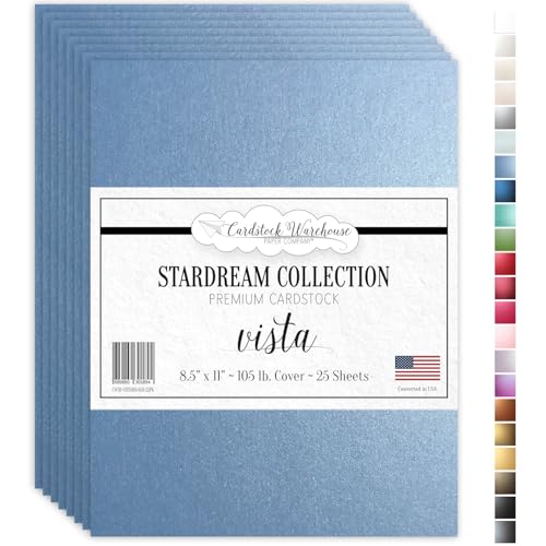 Cardstock Warehouse Stardream Vista Blue Cardstock Paper (25 Count)