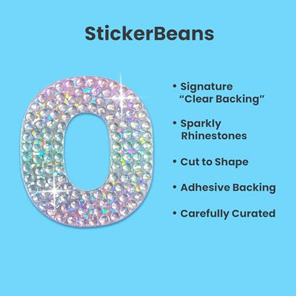 Sparkly Rhinestone Alphabet Letter Sticker O