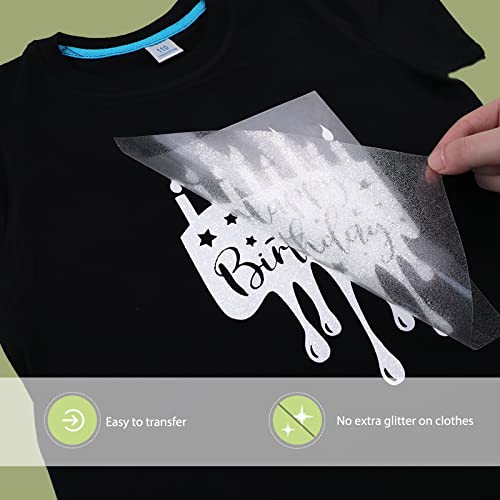 White Glitter HTV Vinyl