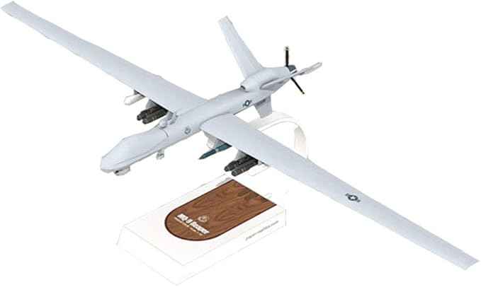 1/32 MQ-9 Reaper Reconnaissance Aircraft Drone Aircraft Model Kit, DIY Paper Model Building Set Handmade Military Collection