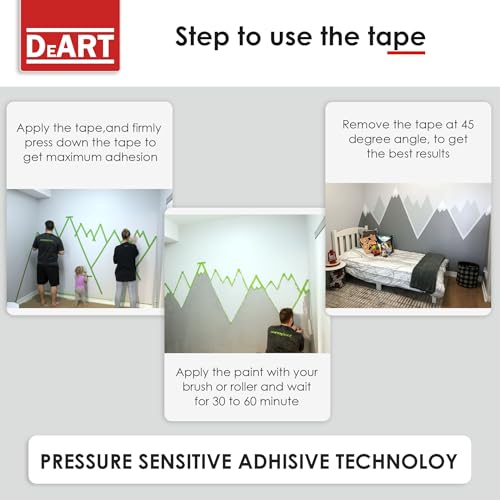 Colored Masking Painters Labeling Tape Masking Tape 1 inch Color Painter Tapes for Arts & Crafts Labeling or Coding (6 Count)