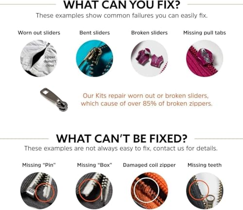 Metal Zipper Repair Kit for Jackets