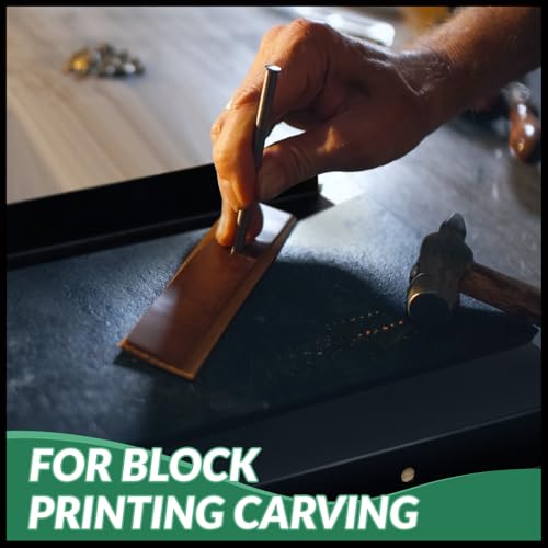 4 Pcs Bench Hook Metal Inking Plate Linoleum Printmaking Block Stop Ink Plate Printing Supplies Linocut Carving Tools for Block Printing Wood Carving