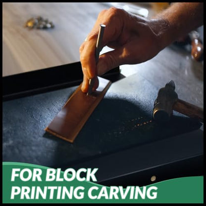 4 Pcs Bench Hook Metal Inking Plate Linoleum Printmaking Block Stop Ink Plate Printing Supplies Linocut Carving Tools for Block Printing Wood Carving