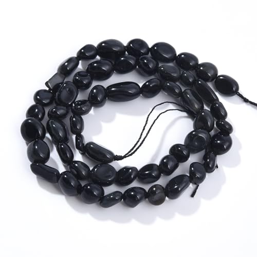 Black Obsidian Pebble Nugget Oval Free Tumbled Stone 6