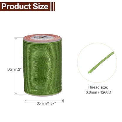 Leather Sewing Waxed Thread 0.8mm 60Yards