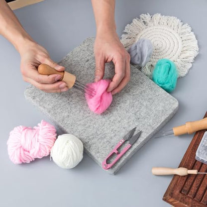 8 Pcs Needle Felting Pad Needled Felting Mat Wool Supplies Thick Firm Base Woolen Block for Beginners Crochet Knitting Projects Kit Tool