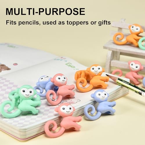 32Pcs Monkey Pencil Top Erasers for Kids