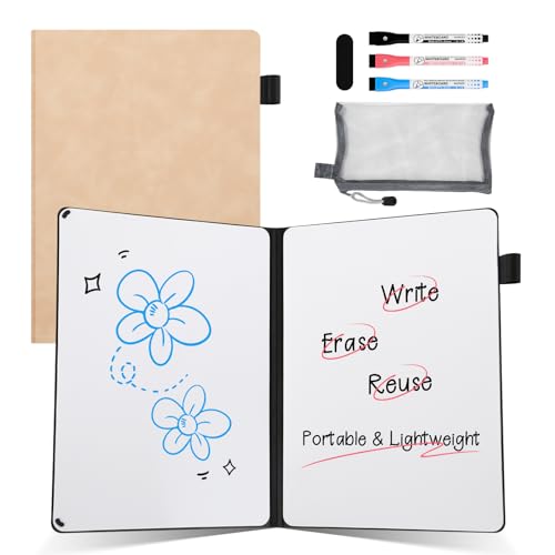 Portable Dry Erase Whiteboard Notebook