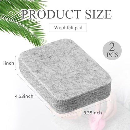 2 Pcs Needle Felting Pad Needled Felting Mat Wool Supplies Thick Firm Base Woolen Block for Beginners Crochet Knitting Projects Kit Tool (2 Count)